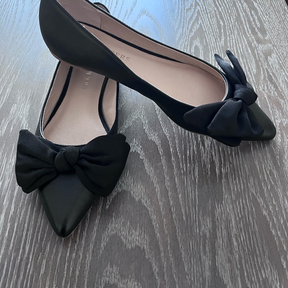 Jack Rogers Debra Pointed Toe Bow Ballet Flats